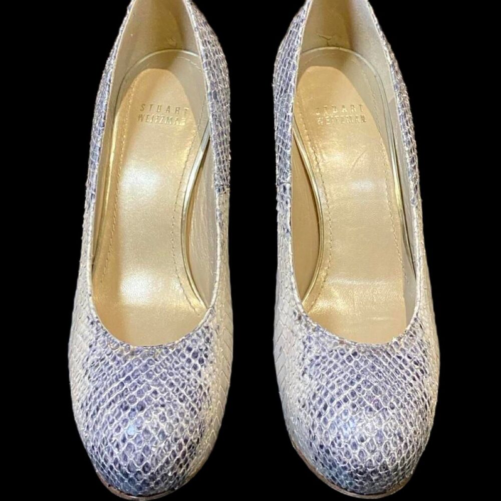 Stuart-Weitzman Python CorpCore Office Siren Stilettos